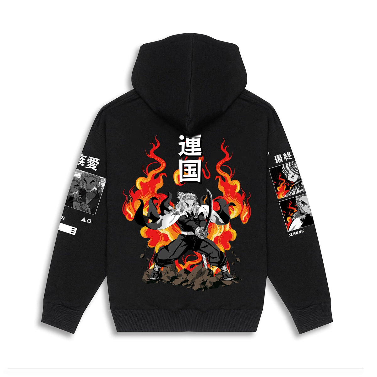 Banash flame print hoodie hot sale